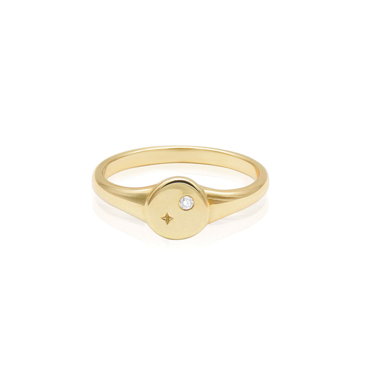 Lunar Diamond Ring - 9k