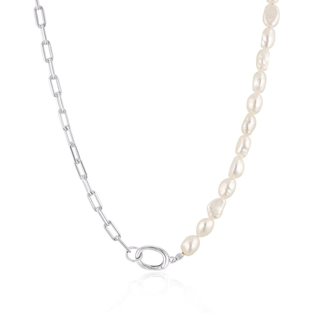 Paperclip Baroque Pearl Necklace