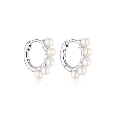 Wake Pearl Huggie Earrings