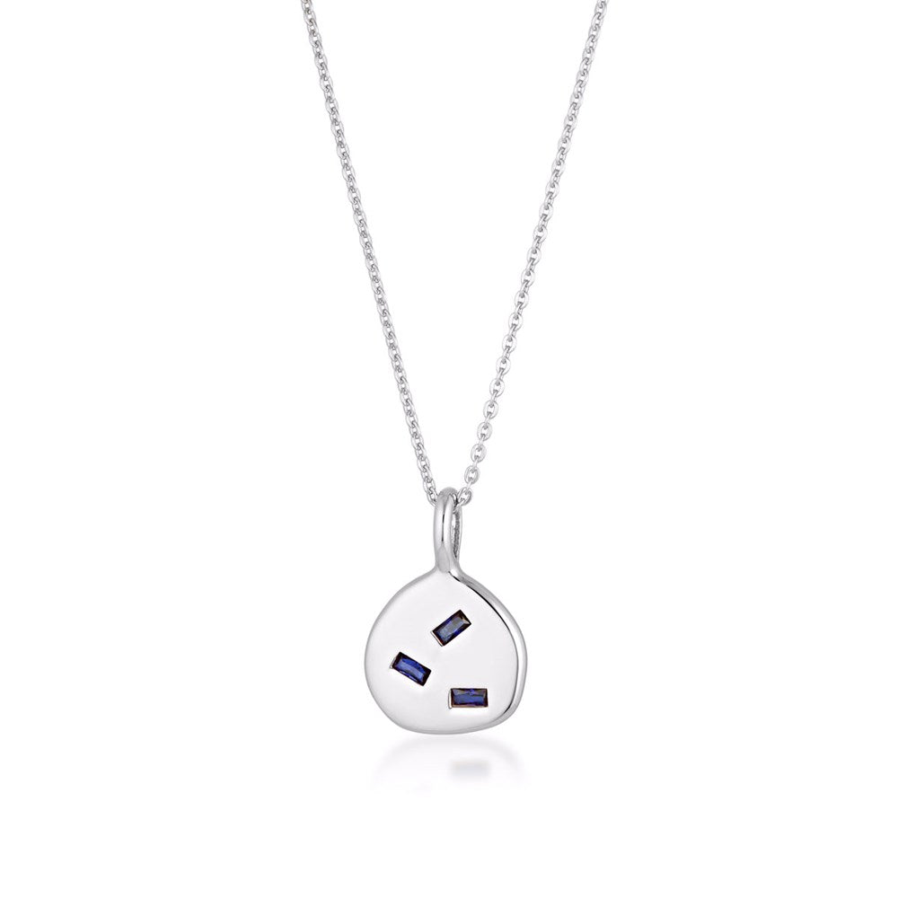 Cascade Necklace - Created Sapphire