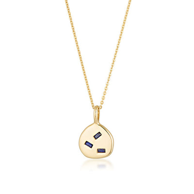 Cascade Necklace - Created Sapphire