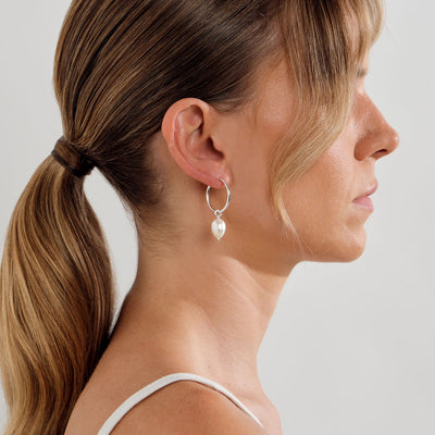 Baroque Pearl Willpower Hoop Earrings
