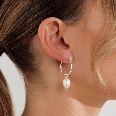 Baroque Pearl Willpower Hoop Earrings