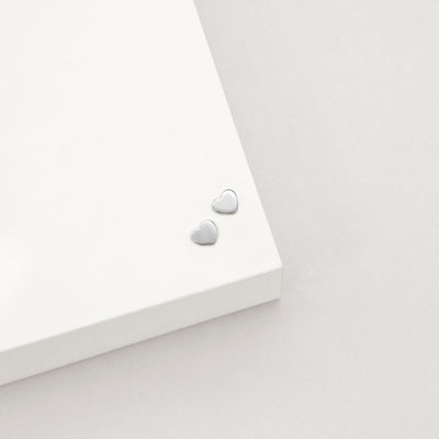 Itsy Bitsy Heart Stud Earrings - 9k