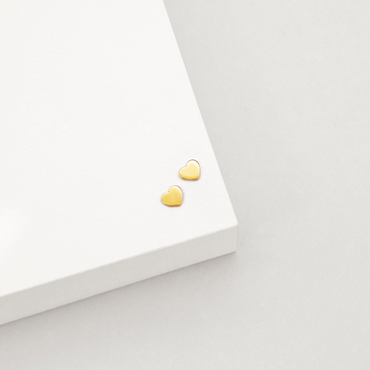 Itsy Bitsy Heart Stud Earrings - 9k