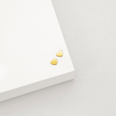 Itsy Bitsy Heart Stud Earrings - 9k