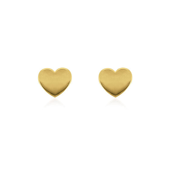 Itsy Bitsy Heart Stud Earrings - 9k