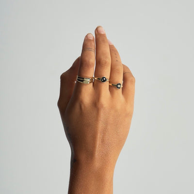 Lunar Diamond Ring - 9k